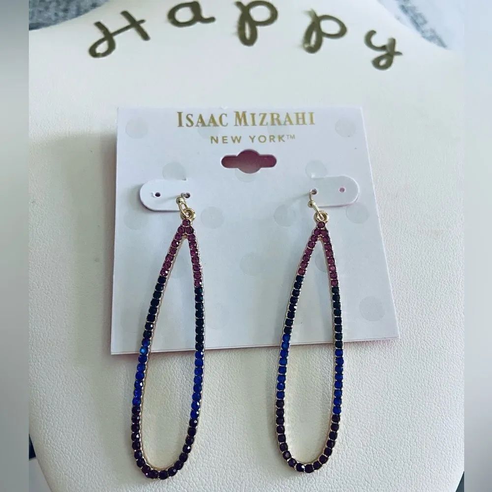 Isaac Mizrahi Earrings Multicolor drop NWT